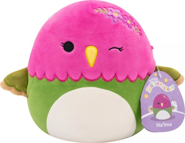 Squishmallows, Na'lma a kacsintó kolibri virágokkal, 20 cm Squishmallows, Na'lma a kacsintó kolibri virágokkal, 20 cm