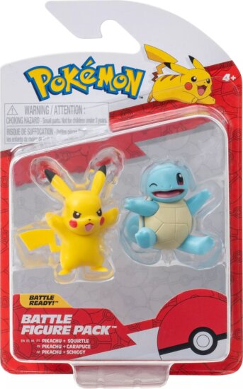 Pokémon, 2 db-os figura csomag, Squirtle, Pikachu Pokémon, 2 db-os figura csomag, Squirtle, Pikachu