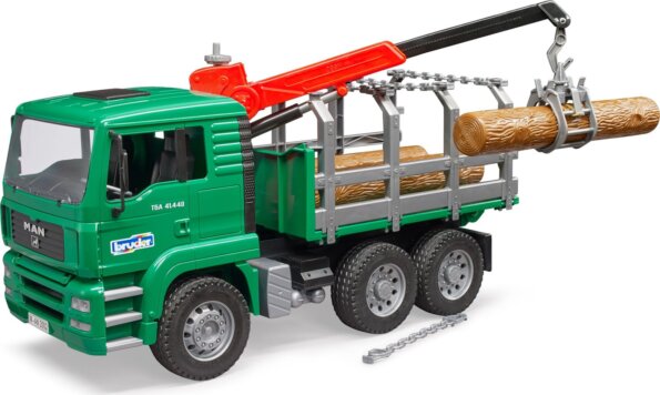 Bruder, MAN TGA Rönkszállító vontatmánnyal, 43 cm Bruder, MAN TGA Rönkszállító vontatmánnyal, 43 cm