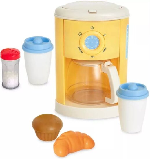 Játék kávéfőző elviteles pohárral, kiegészítőkkel Játék kávéfőző elviteles pohárral, kiegészítőkkel
