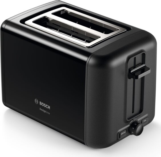 Bosch DesignLine TAT3P423 Komapkt Kenyérpirító, Fekete