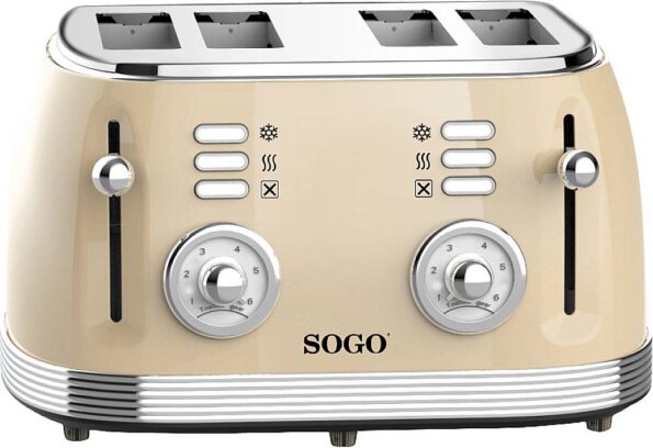 SOGO TOS-SS-5475 Kenyérpirító, 4 szeletes, Bézs