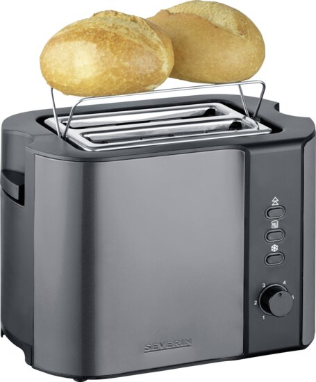 Severin AT 9573 Kenyérpirító, Visszajelző lámpa, Beépített zsemle feltét, Antracit Severin AT 9573 Kenyérpirító, Visszajelző lámpa, Beépített zsemle feltét, Antracit