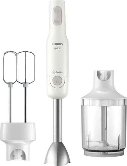 Philips Daily Collection ProMix HR2546/00 Botmixer, 700W, Turbó funkció, Aprító feltéttel, Fehér Philips Daily Collection ProMix HR2546/00 Botmixer, 700W, Turbó funkció, Aprító feltéttel, Fehér