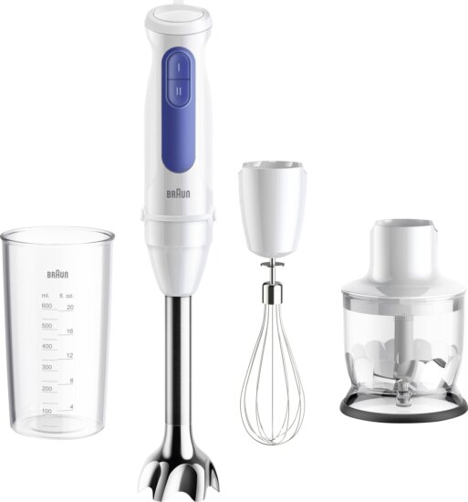 Braun MultiQuick 3 MQ 30202 M Botmixer, 900W Fehér-kék Braun MultiQuick 3 MQ 30202 M Botmixer, 900W Fehér-kék