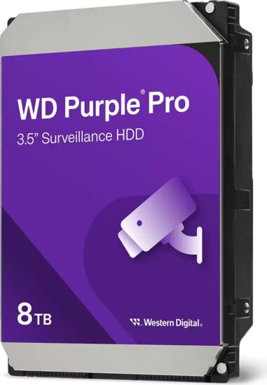 Western Digital Purple Pro 8TB merevlemez (3,5", SATA3, 7200rpm, 256MB cache)