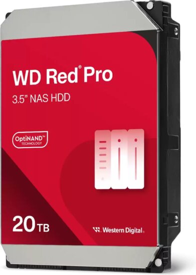 Western Digital Red Pro 20TB NAS merevlemez (3,5", SATA3, 7200rpm, 512MB cache)