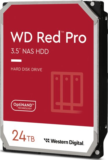 Western Digital Red Pro 24TB NAS merevlemez (3,5", SATA3, 7200rpm, 512MB cache)