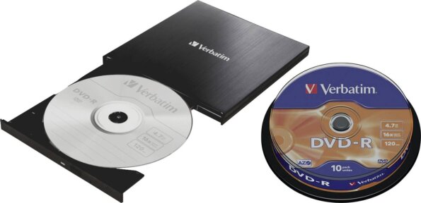 Verbatim 31134 Slimeline USB 3.2 külső DVD író Verbatim 31134 Slimeline USB 3.2 külső DVD író