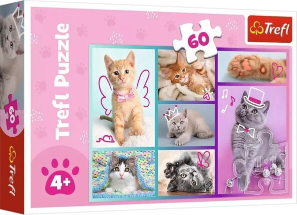 Macskás puzzle, 60 darabos Macskás puzzle, 60 darabos