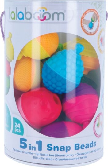 Lalaboom, Montessori bébi fejlesztőjáték, színes gyümölcsök, 24 részes Lalaboom, Montessori bébi fejlesztőjáték, színes gyümölcsök, 24 részes