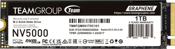 TeamGroup NV5000 1TB (M.2 2280, NVMe) TeamGroup NV5000 1TB (M.2 2280, NVMe)