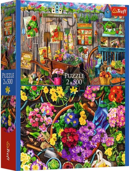Kerti munka puzzle, 2 x 500 darabos Kerti munka puzzle, 2 x 500 darabos
