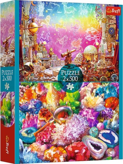 Kozmosz és kristályok 2 az 1-ben puzzle, 500 darabos