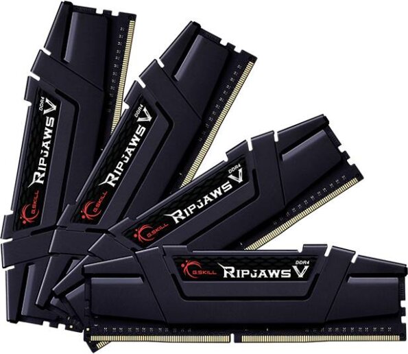 G.Skill 64GB / 3200MHz Ripjaws V (DDR4, Kit 4x16GB, DIMM, Non-ECC, 288pin)