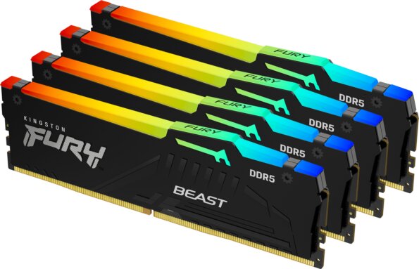 Kingston 64GB / 5200MHz Fury Beast RGB XMP (DDR5, Kit 4x16GB, DIMM)