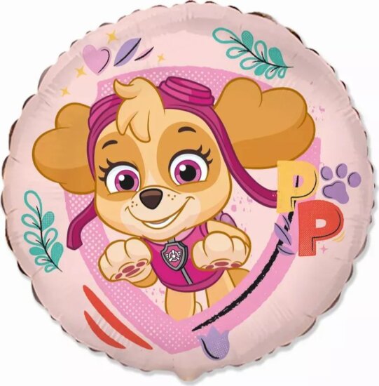 Mancs őrjárat fólia lufi, Skye, 46 cm