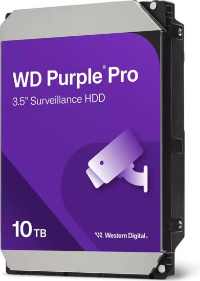 Western Digital Purple Pro 10TB merevlemez (3,5", SATA3, 7200rpm, 512MB cache)