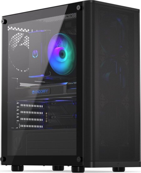 Endorfy Ventum 200 Air Tempered Glass, fekete