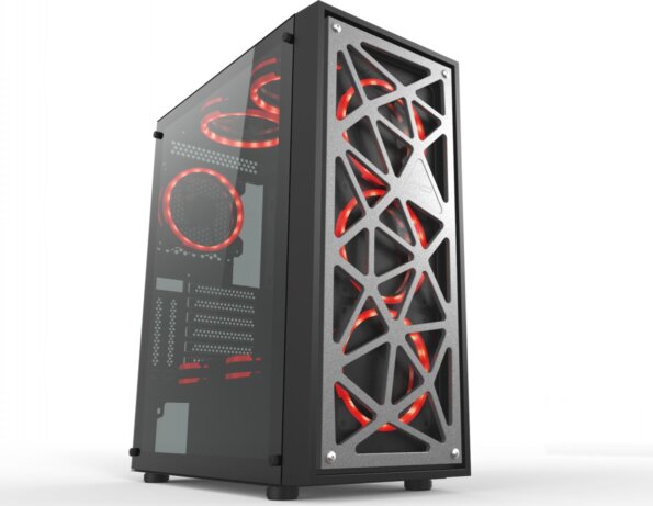 AIO Enigma L Tempered Glass Gun Metal ATX ház