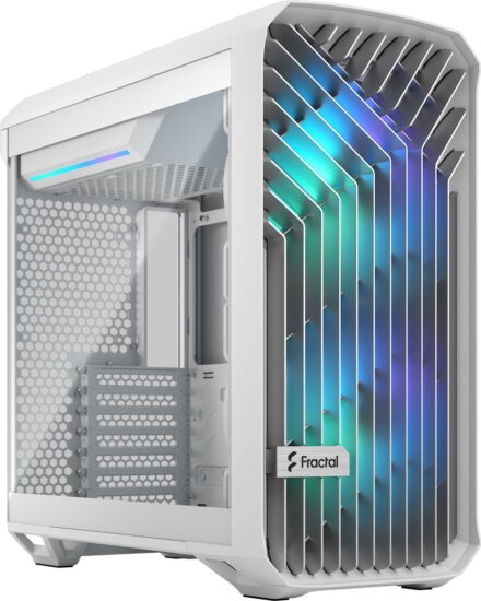 Fractal Design Torrent Compact RGB (táp nélküli) ablakos E-ATX ház, fehér