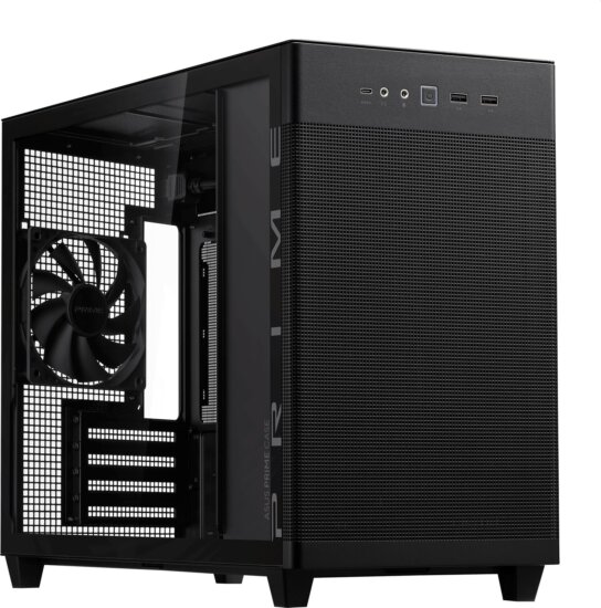 Asus Prime AP201 (táp nélküli) ablakos mATX ház, fekete Asus Prime AP201 (táp nélküli) ablakos mATX ház, fekete