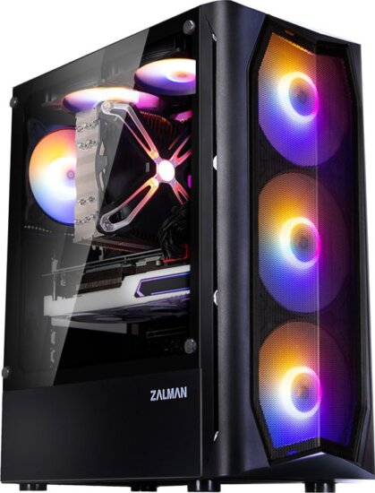 Zalman N4 REV.1 (táp nélküli) ablakos ATX ház, fekete