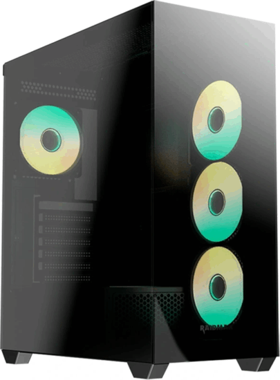 RAIDMAX i800 Chrome (táp nélküli) ablakos ATX ház, fekete