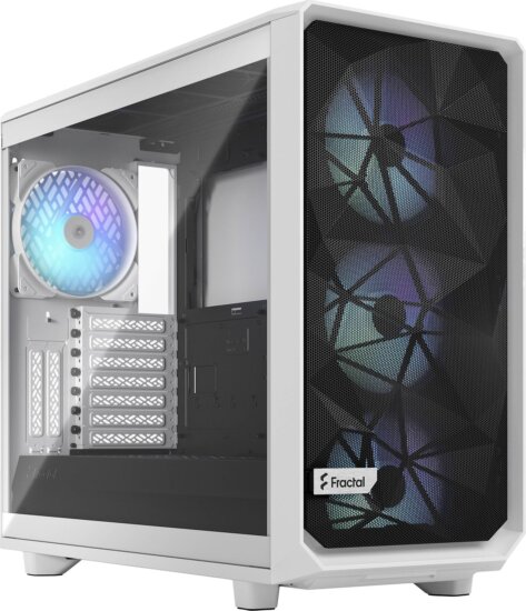 Fractal Design Meshify 2 RGB ablakos (táp nélküli) E-ATX ház, fehér