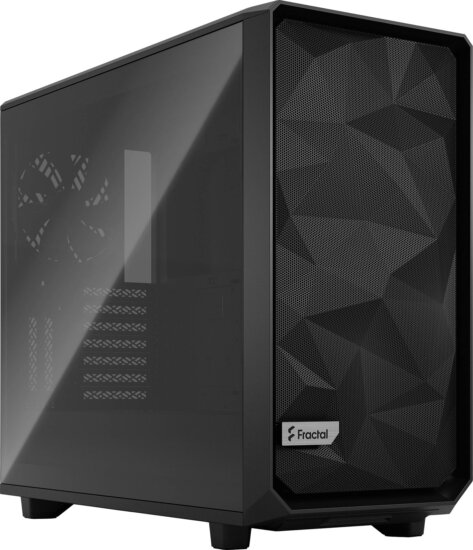 Fractal Design Meshify 2 világos ablakos (táp nélküli) E-ATX ház, fekete