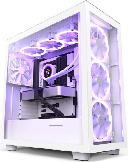 NZXT H7 Elite 2023 (táp nélküli) ablakos ATX ház, fehér