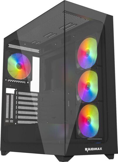 RAIDMAX i800 (táp nélküli) ablakos ATX ház, fekete