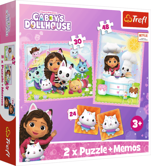 Gabi babaháza puzzle és memóriajáték, 24, 30, 48 darabos