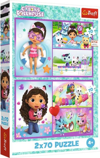 Gabi babaháza, Játék Gabival puzzle, 2 x 70 darabos