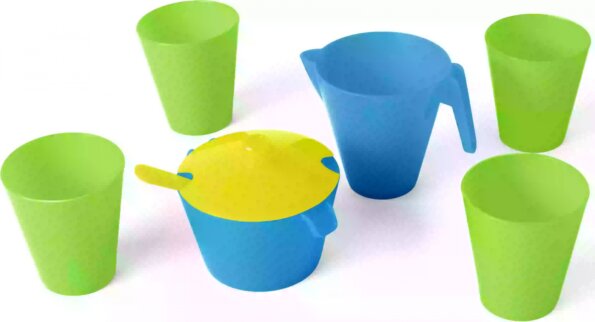 Wader, Party Time étkészlet, 8 db-os