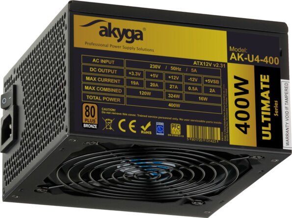 Akyga Ultimate (400W, 80Plus® Bronze, ATX)