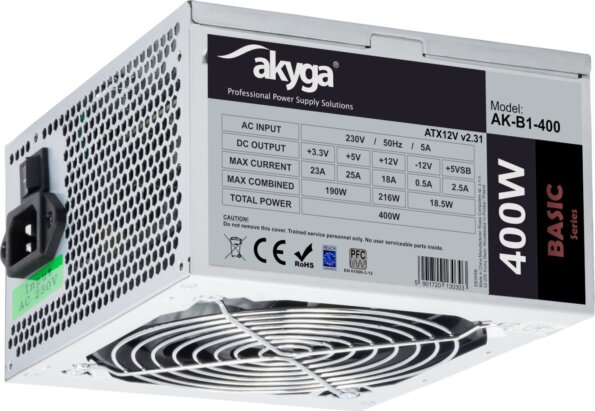 Akyga Basic (400W, ATX, OEM)
