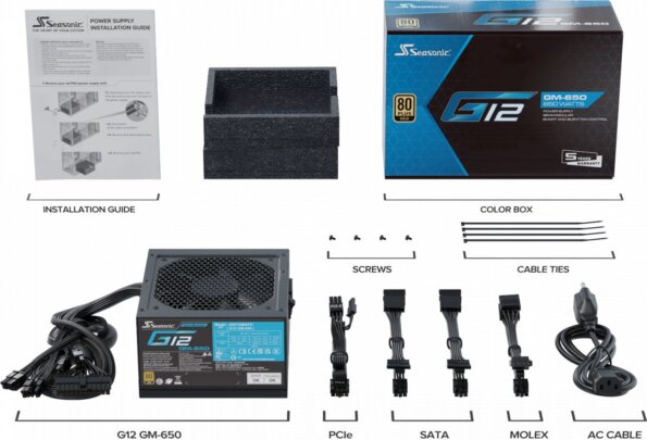 Seasonic G12 GM (650W, 80Plus® Gold)