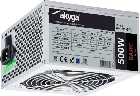 Akyga Basic (500W, ATX)