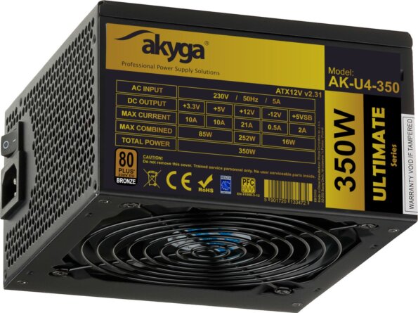 Akyga Ultimate (350W, 80Plus® Bronze, ATX)
