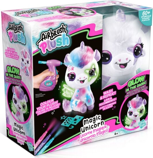 Airbrush Plush, Style 4 Ever sötétben világító, színezhető plüss unikornis Airbrush Plush, Style 4 Ever sötétben világító, színezhető plüss unikornis