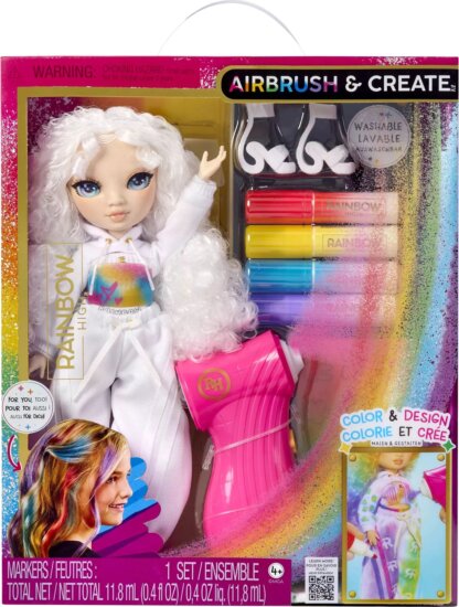 Rainbow High baba színezhető hajjal és kiegészítőkkel, Zöld szemű