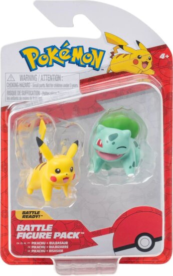 Pokémon, 2 db-os figura csomag, Bulbasaur, Pikachu