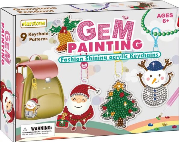 Kulcstartó és medál készítő szett, Mikulás Kulcstartó és medál készítő szett, Mikulás