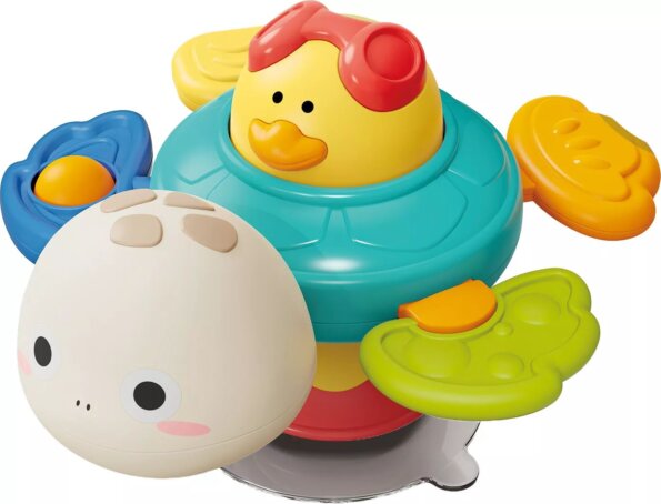 Tapadókorongos teknősbéka fürdőjáték hanggal, 15 cm