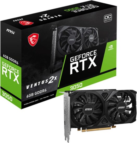 MSI GeForce RTX 3050 Ventus 2X E 6GB OC