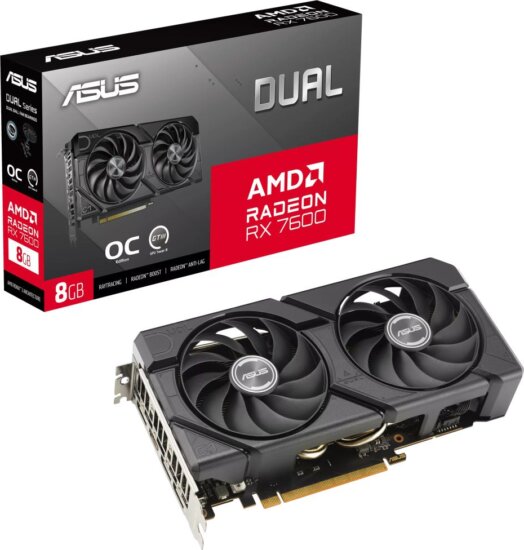Asus Dual Radeon RX 7600 EVO OC Edition 8GB GDDR6