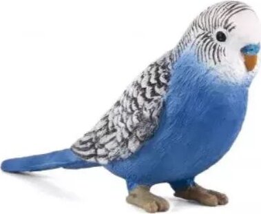 Hullámos papagáj kék színű, kézzel festett figura