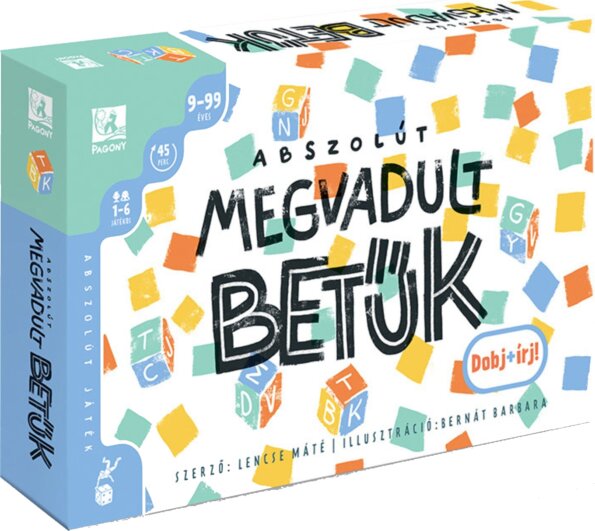 Abszolút megvadult betűk társasjáték Abszolút megvadult betűk társasjáték