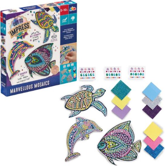 Tengeri állatok mozaikkészítő készlet, 3 db-os Tengeri állatok mozaikkészítő készlet, 3 db-os